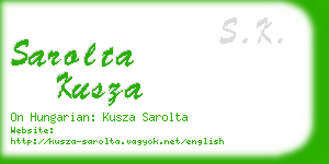 sarolta kusza business card